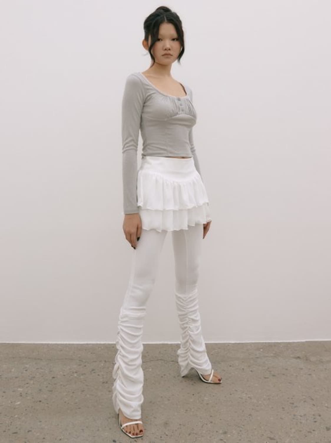 익스파이어드걸 투웨이 레깅스 워머 화이트 상품이미지1