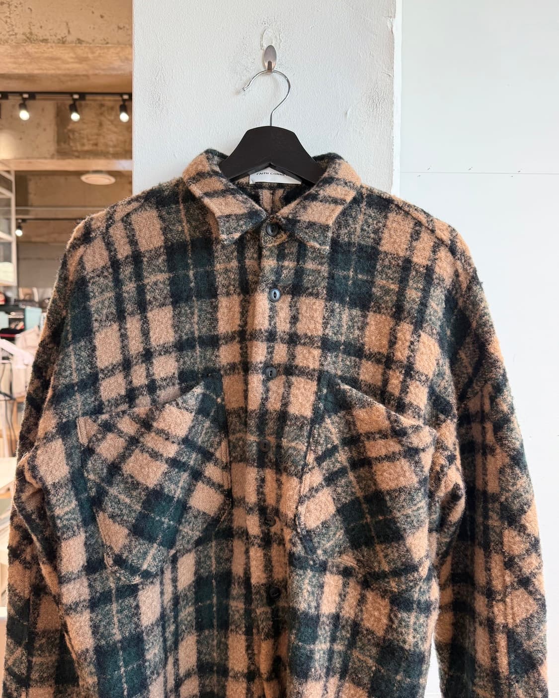 페이스 커넥션 브라운 플란넬 울 자켓  상품이미지3