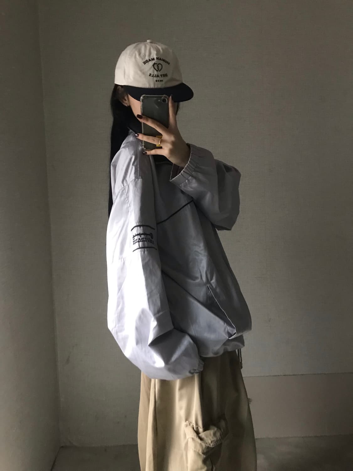 챔피온 재팬 오버핏 실버 바람막이 상품이미지4