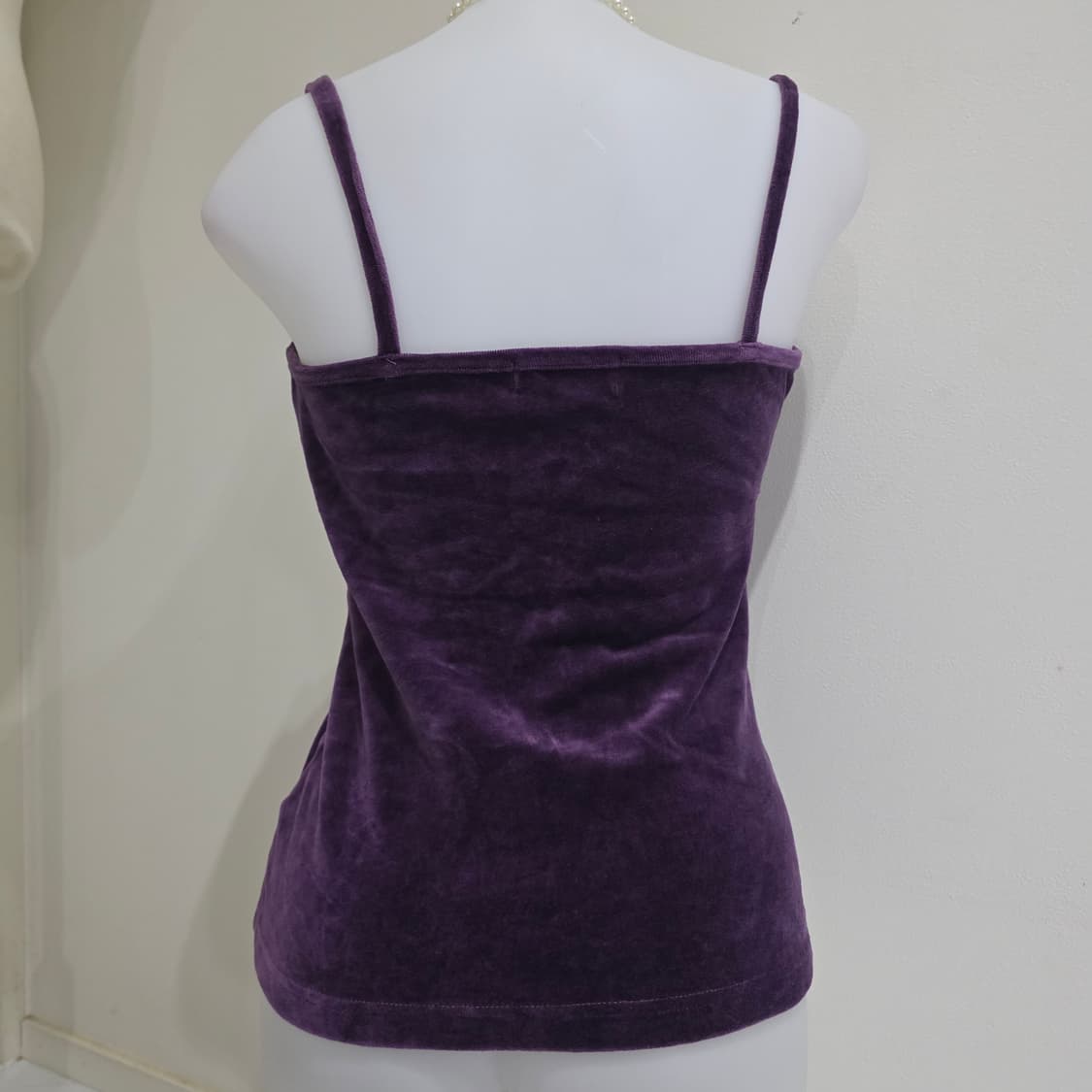 에르베레제 파리빈티지)벨벳 퍼플꼬임 오네갸루 나나깔 로맨틱 슬리브리스탑 상품이미지3