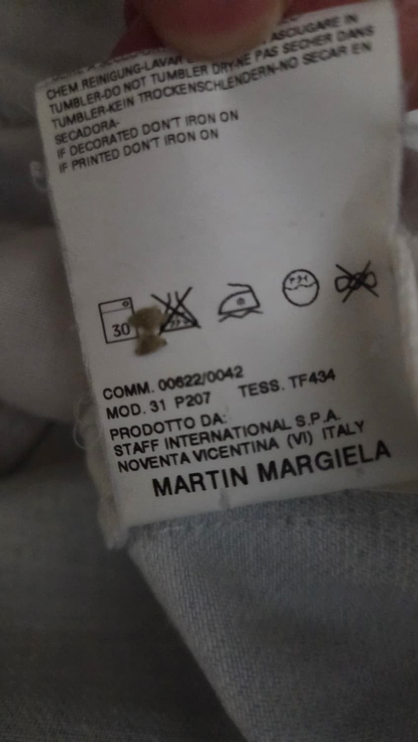 마틴 마르지엘라04fw 아티저널 화이트 인사이드 데님 팬츠 상품이미지4