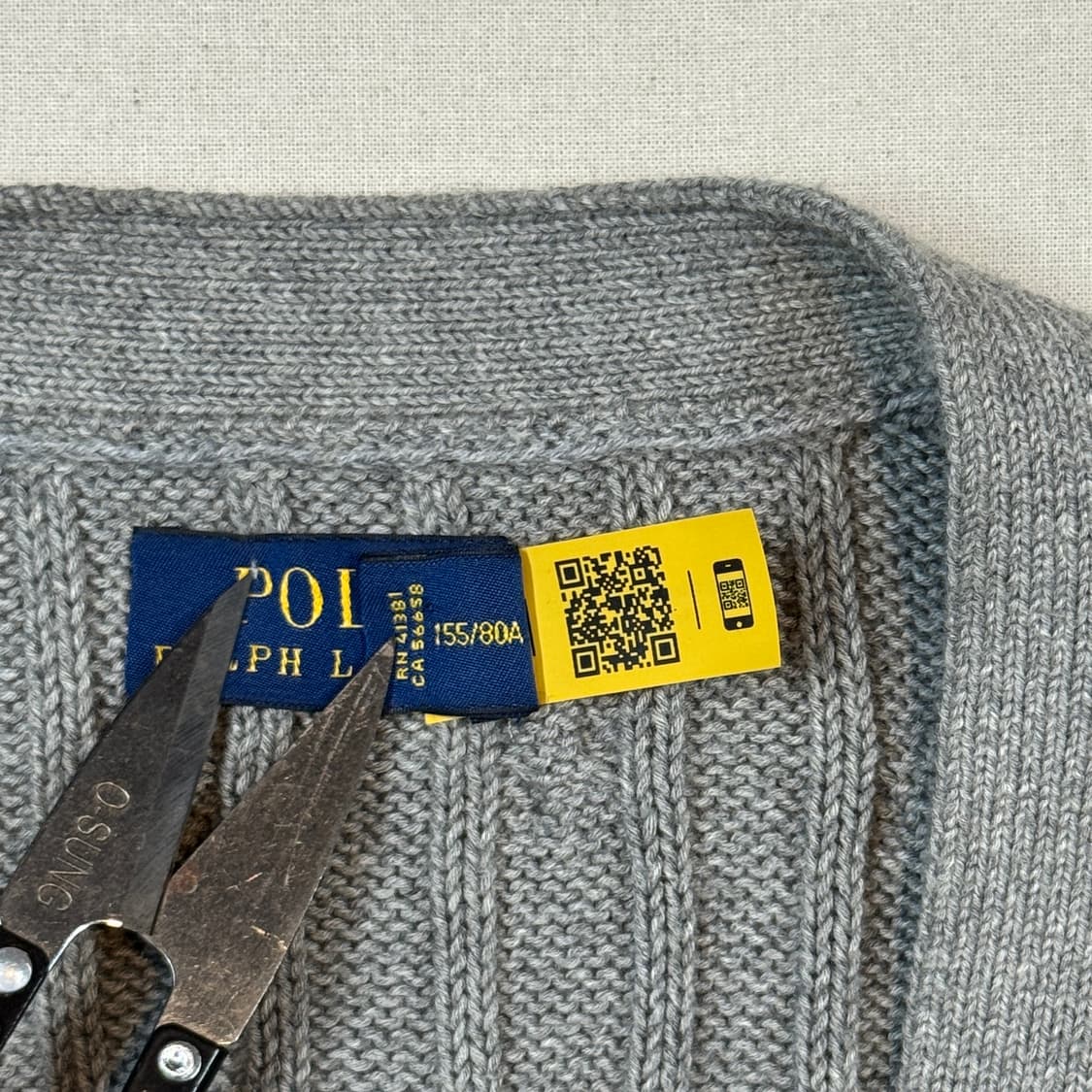 XS) 폴로 랄프로렌 코튼 케이블 꽈배기 가디건 신형 큐알탭 상품이미지8