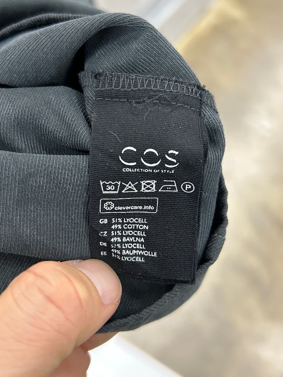 COS 차이나 카라 셔츠 다크 그레이 상품이미지6