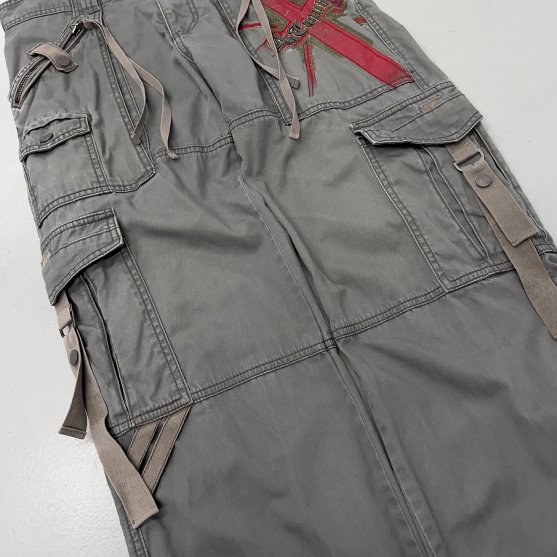 멀티포켓 Y2K 탄창 ASK 빈티지 와이드 카고팬츠 상품이미지4