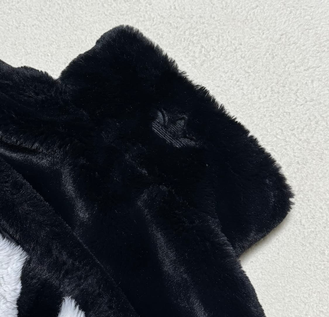 아디다스 빅 트레포일 블랙 쉐르파 퍼자켓 상품이미지7