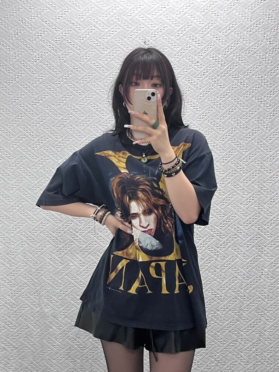 MICHEAL X-JAPAN 요시키 펑크 반팔티 XL C11373 상품이미지2