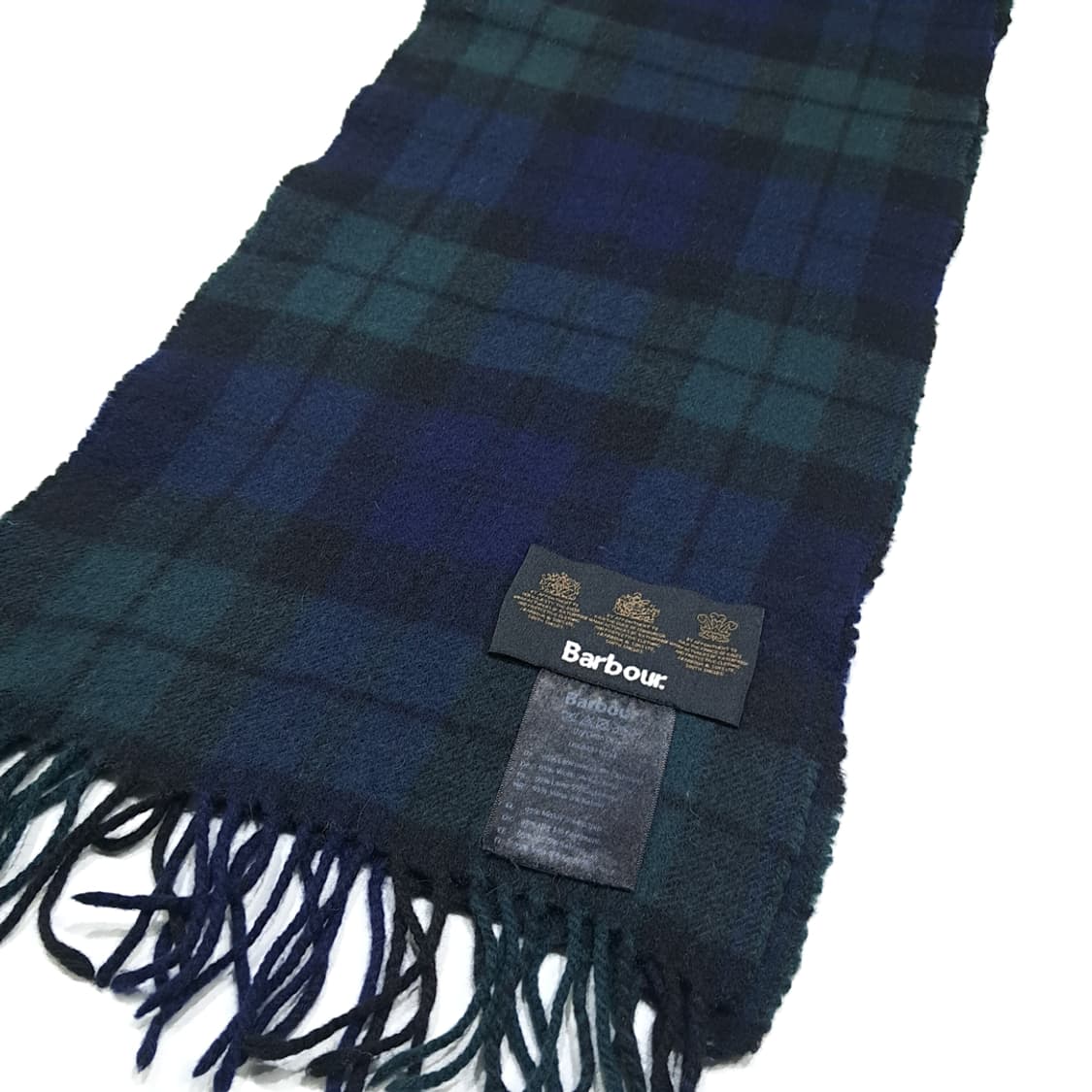 MX603 바버 00s 울캐시미어 블랙워치타탄 네이비그린 머플러목도리 상품이미지4