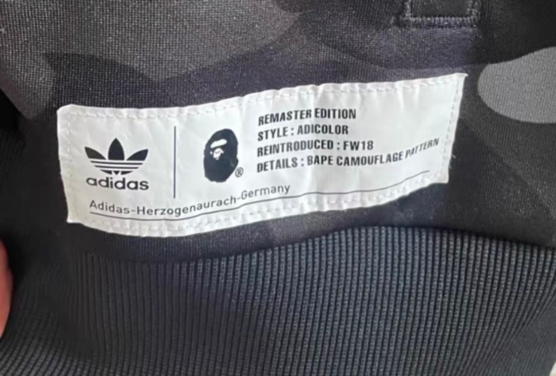 [ L ] 베이프 x 아디다스 흑계 져지 상품이미지7