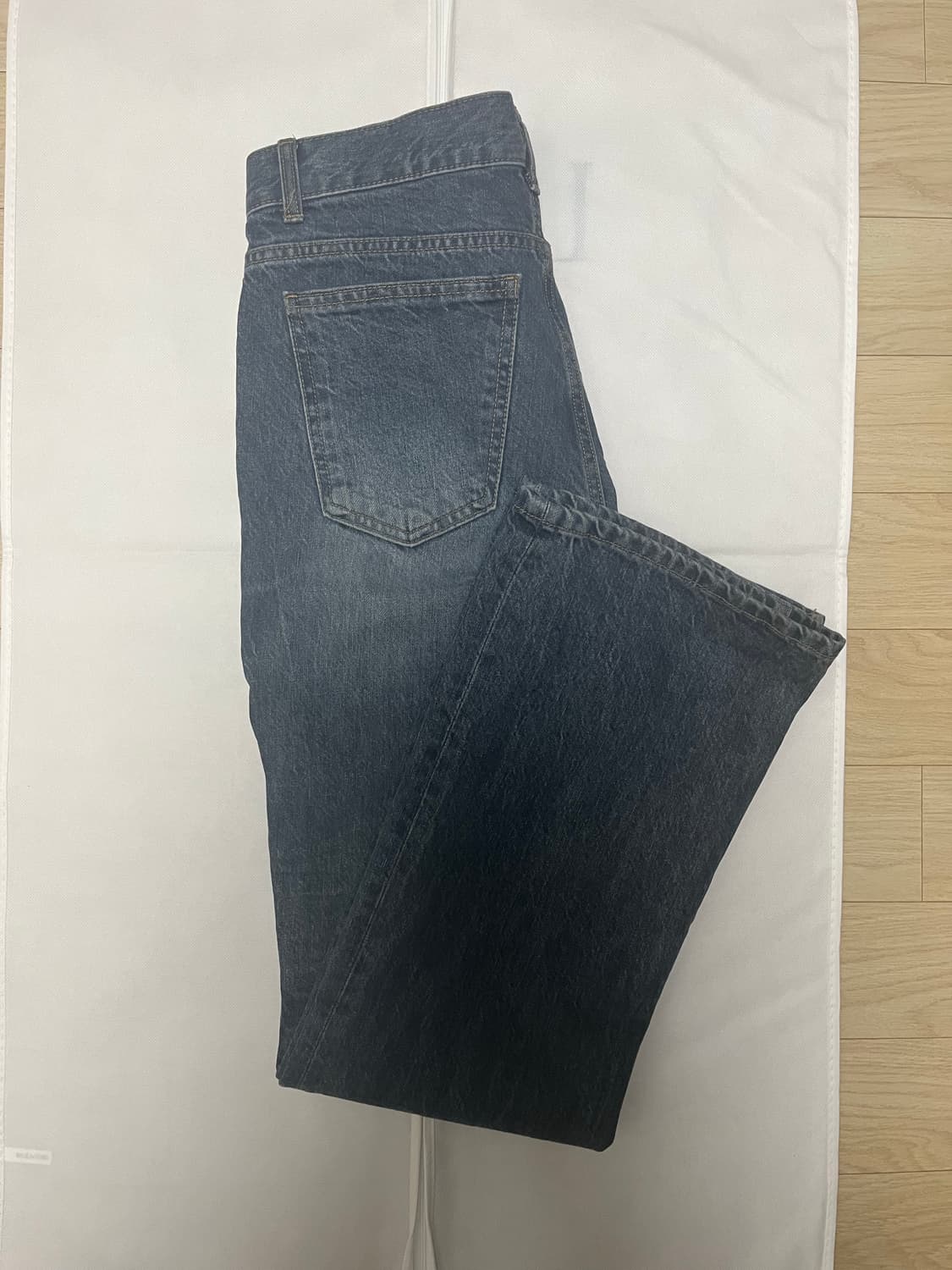 엘무드 슬래시 플레어 데님 그레이쉬 블루 46size 상품이미지2