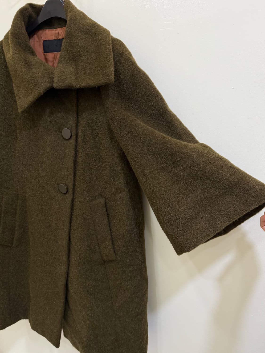 한섬 마인 모직 카키 코트 정품 상품이미지2