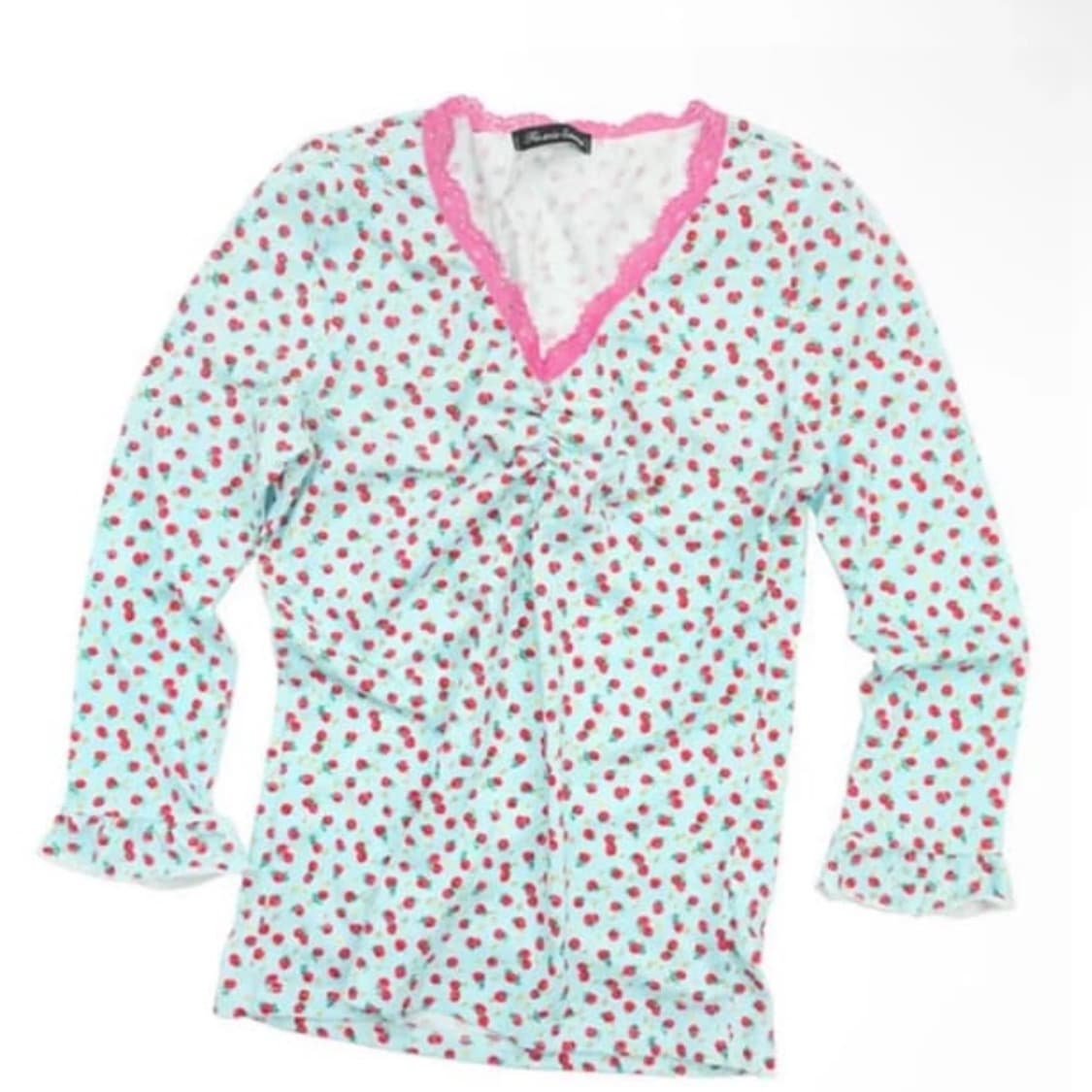 샵페어리 little strawberry lace top 민트 상품이미지1