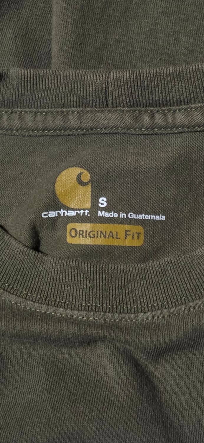 칼하트 포켓 오리지날핏 반팔티 올리브색 S 상품이미지3