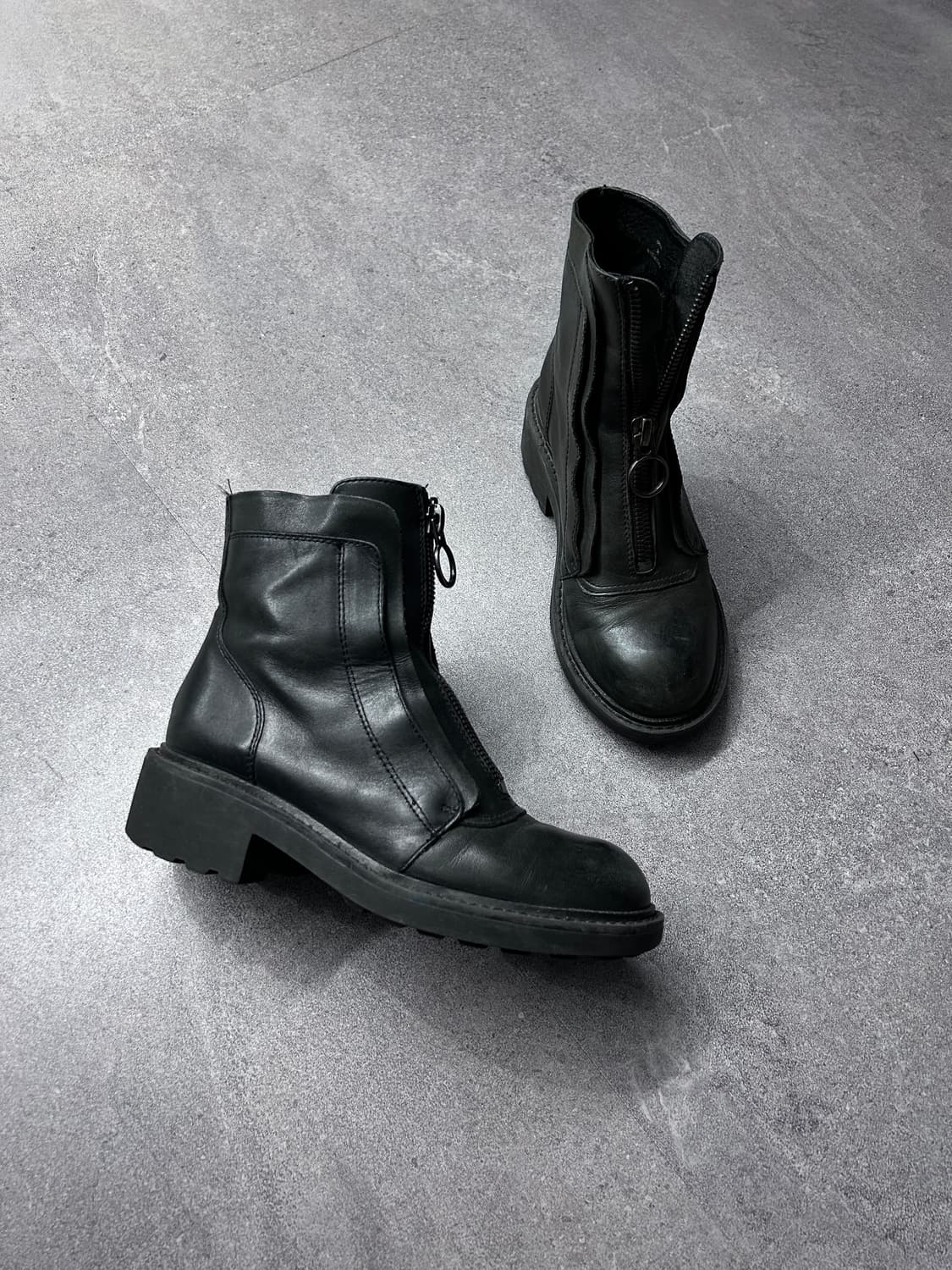 Ash 아쉬 프론트 지퍼 레더 부츠 상품이미지1