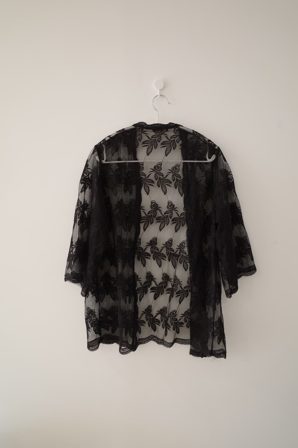 Black flower see-through cardigan  상품이미지9