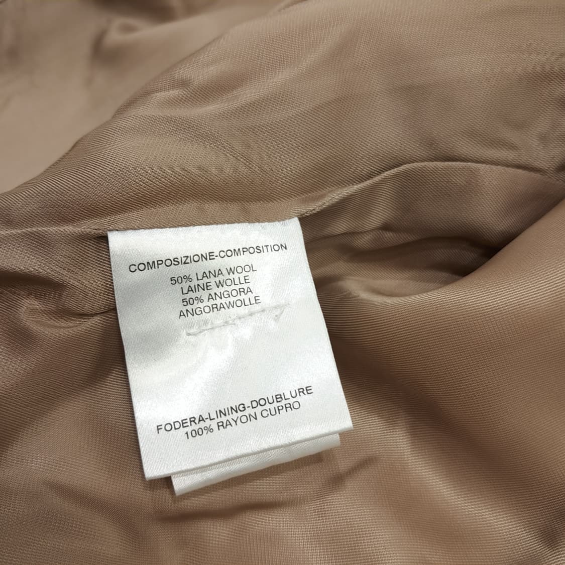 CN909 M 구찌 클래식 일본판 베이지 울 앙고라 더블 코트 상품이미지9