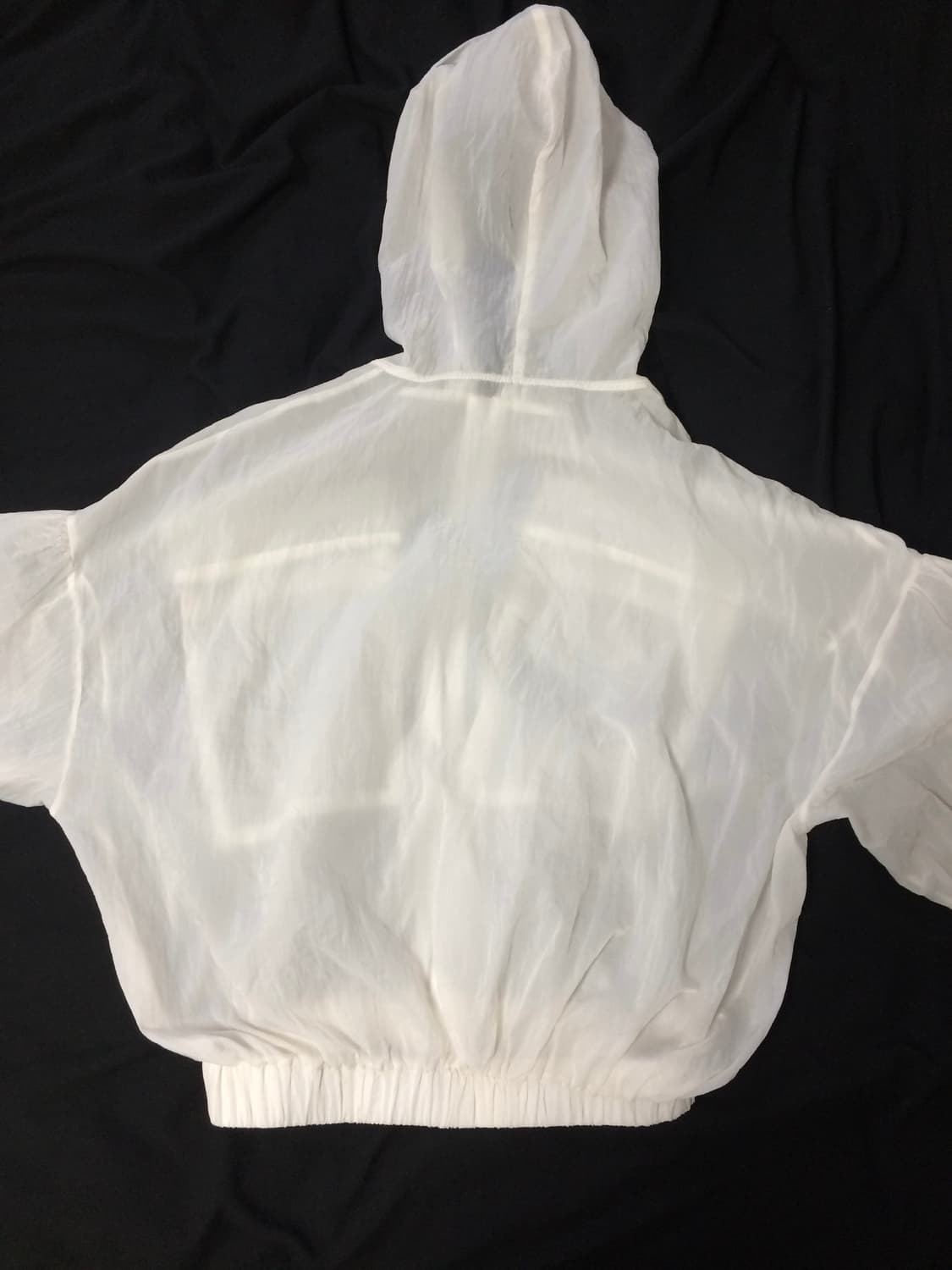 셔링 바람막이 화이트 상품이미지4