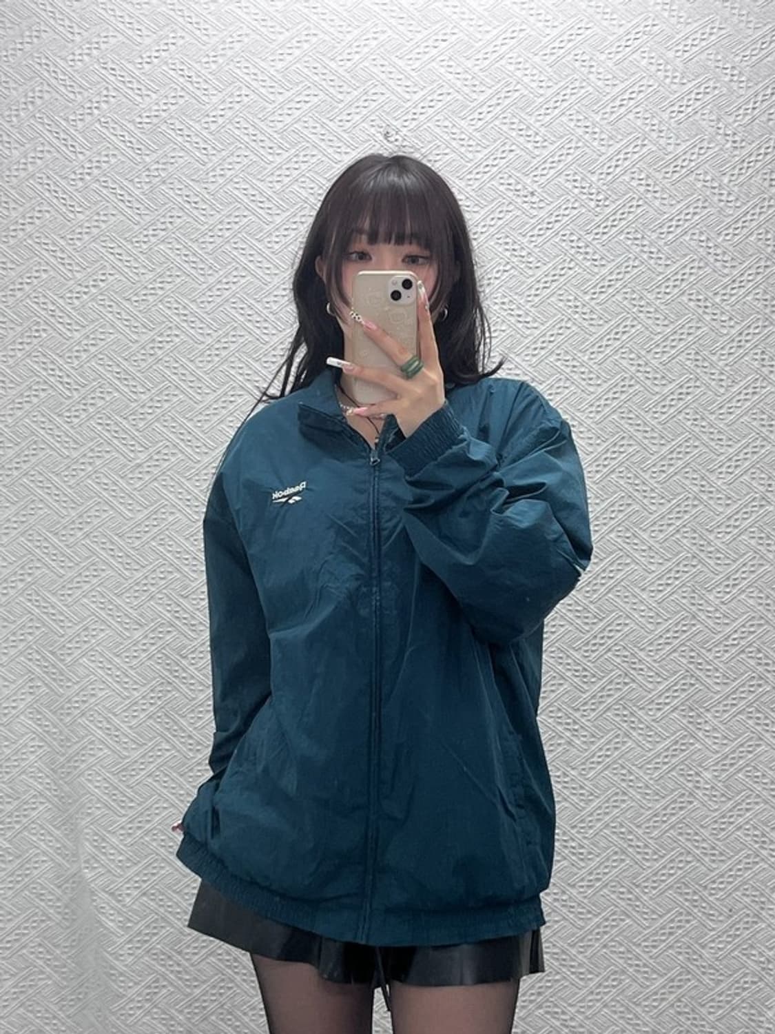 리복 희귀 레트로 스트릿 빈티지 딥그린 바람막이 자켓 XL C11312 상품이미지2