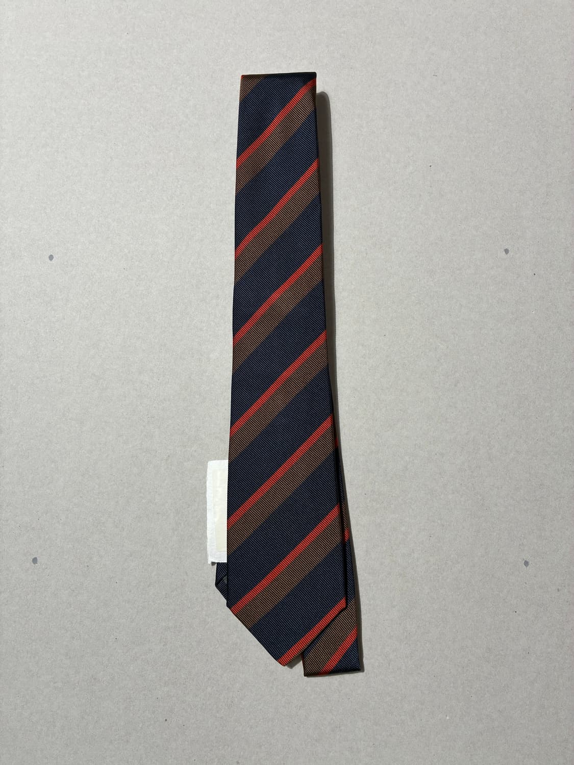 브루넬로 쿠치넬리 스트라이프 실크 넥타이 네이비/브라운 상품이미지1