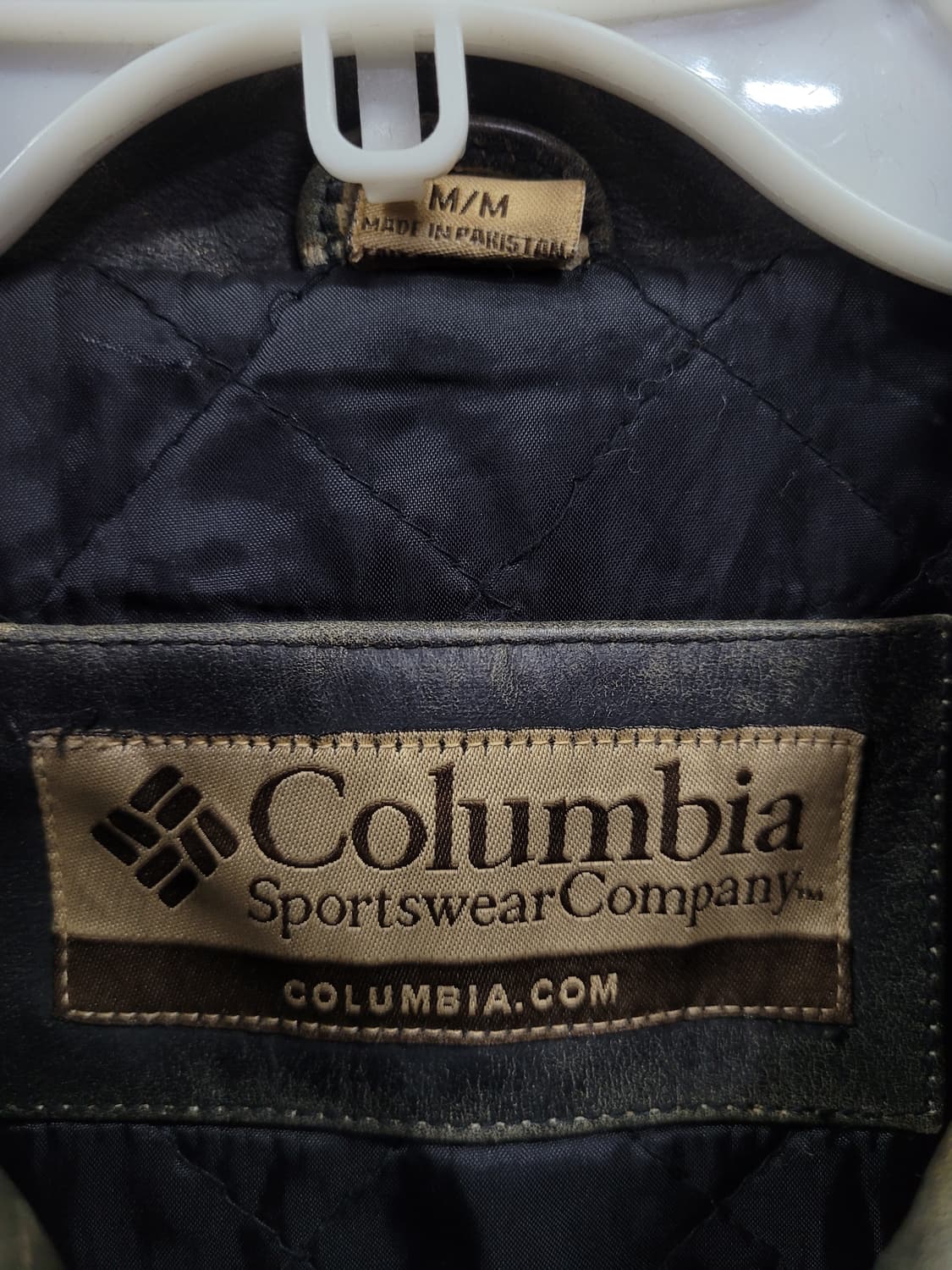 Columbia 콜롬비아 초빈티지 헤비 레더 바이크 자켓 상품이미지4