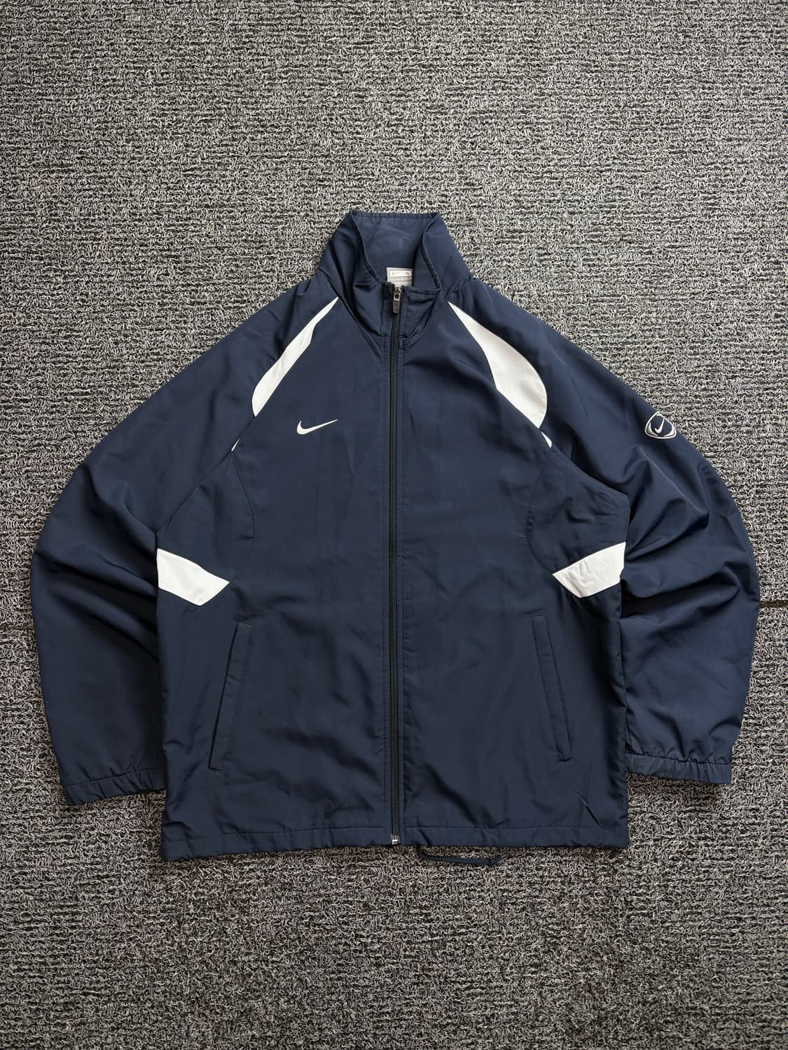 00s 나이키 올드스쿨 스우시 네이비 배색 바람막이 자켓 2203 상품이미지2