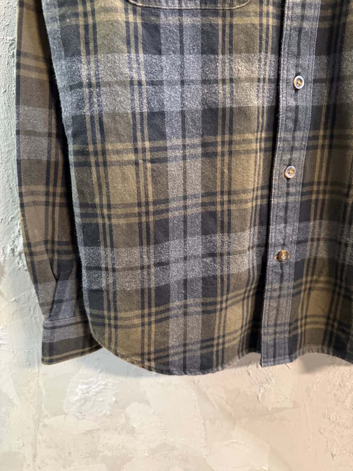 L 칼하트 CARHARTT 허바드 플래넬 체크 셔츠 카키 상품이미지2