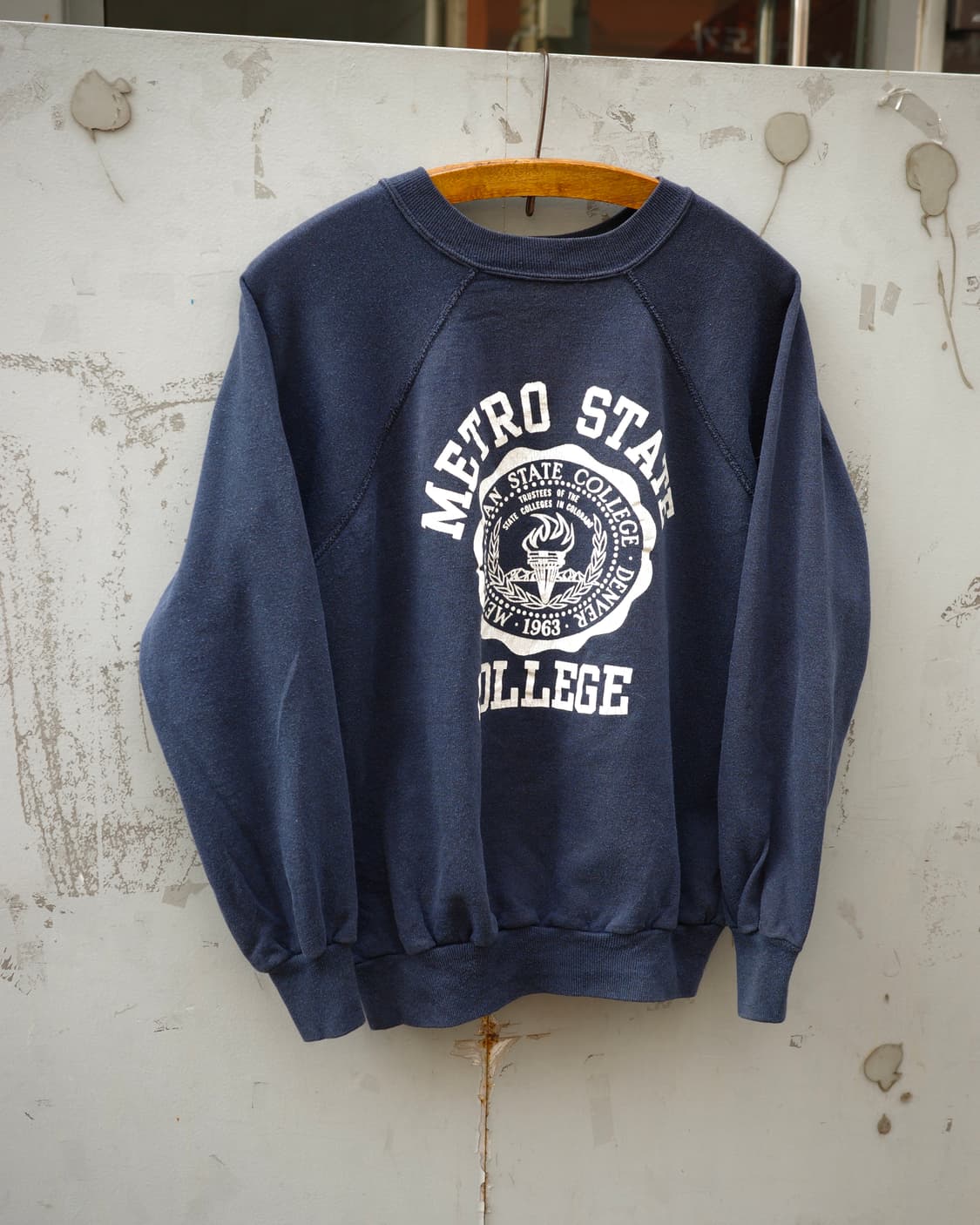 80s Velva Sheen 메트로폴리탄 컬리지 스웻셔츠 상품이미지2
