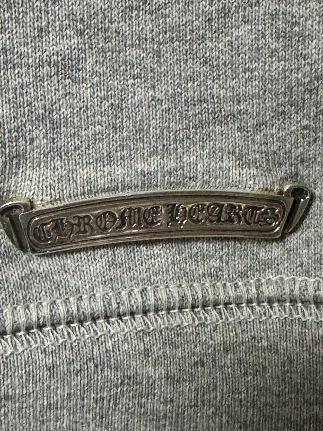 크롬하츠 레더패치 페이퍼 잼 하프집업 그레이 상품이미지4