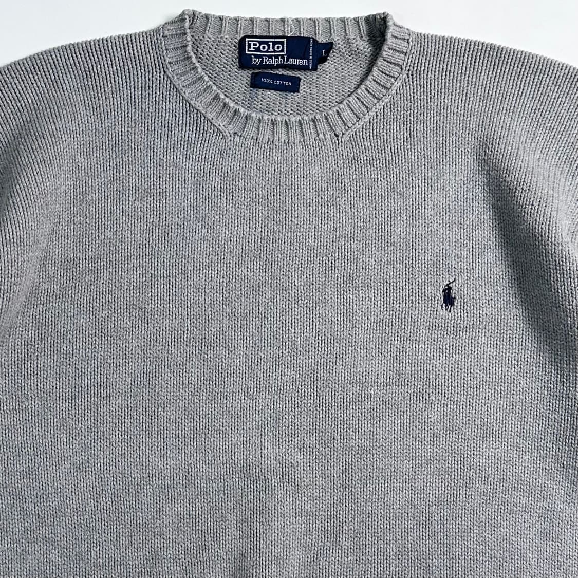 폴로 랄프로렌 그레이 코튼 니트  상품이미지2