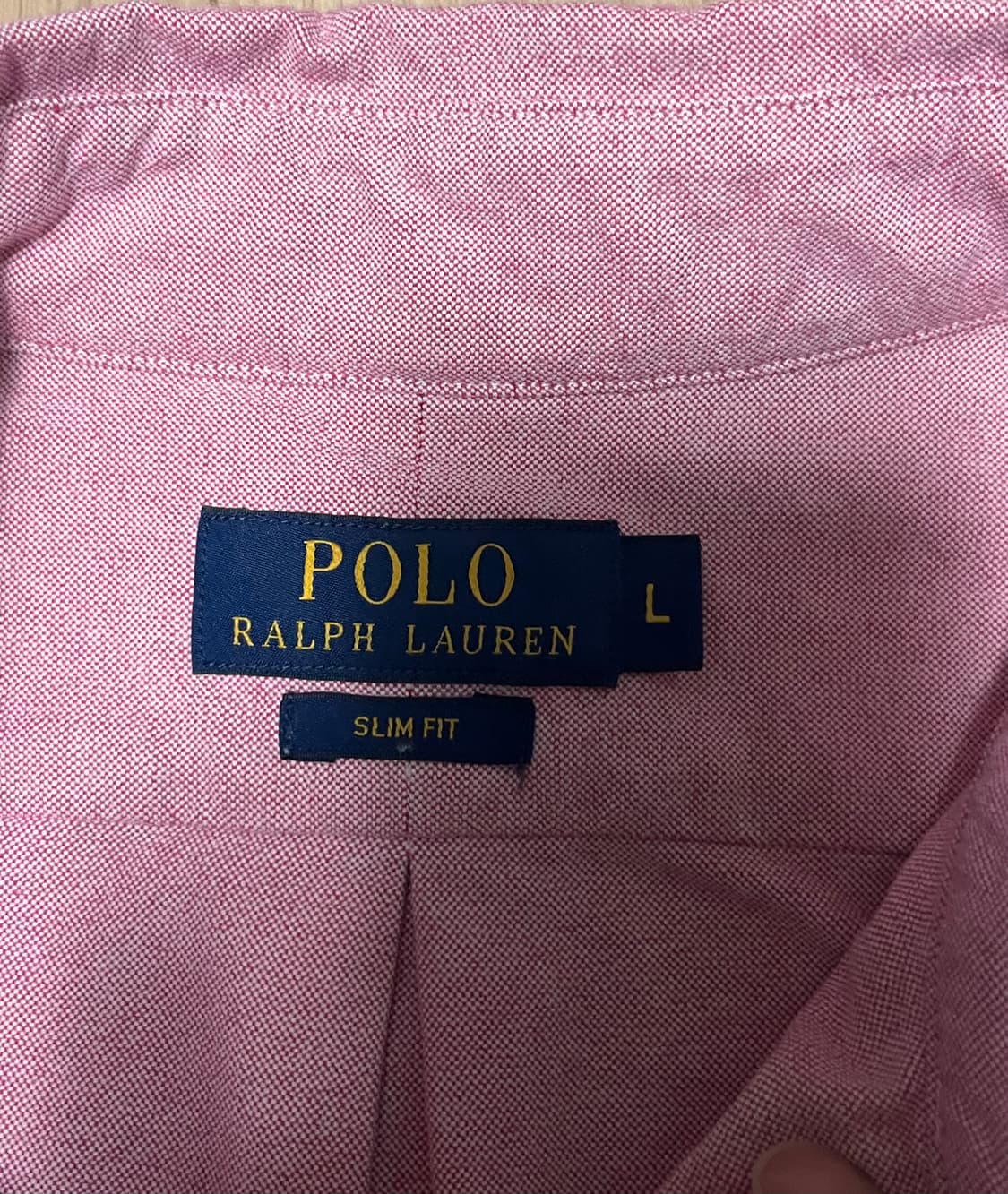폴로 랄프로렌 핑크 셔츠 L 슬림핏 상품이미지5