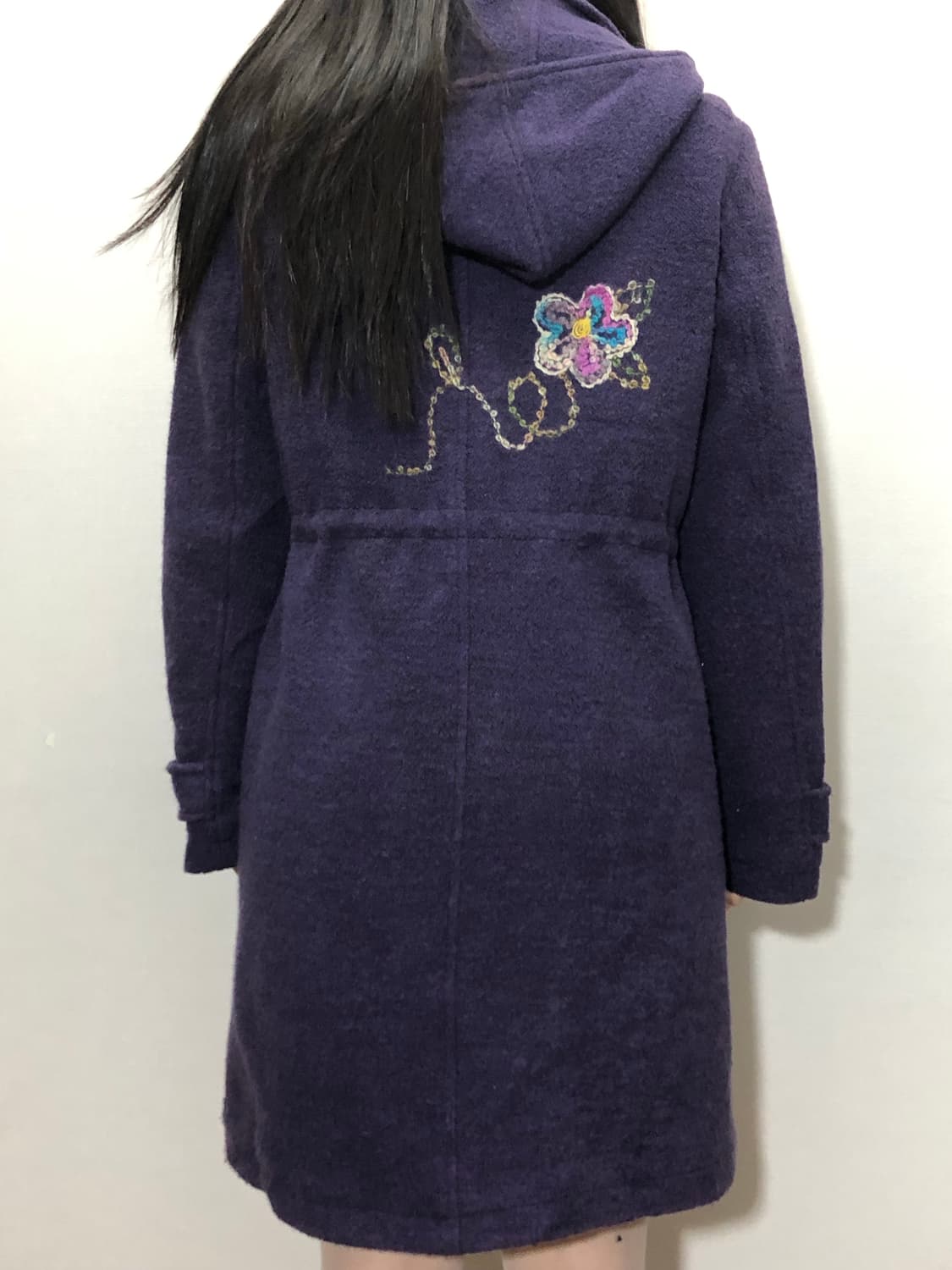 빈티지 퍼플 더플 롱 코트 상품이미지9