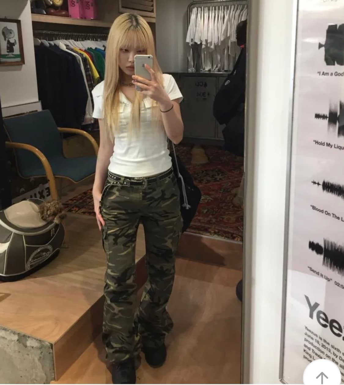 카모 부츠컷 로우라이즈 팬츠 상품이미지1