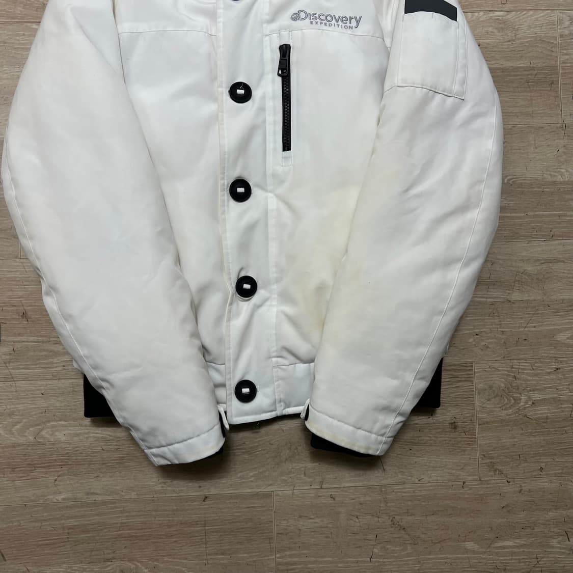 디스커버리 여성 다운 후드 패딩 점퍼 [화이트] M/95 상품이미지3