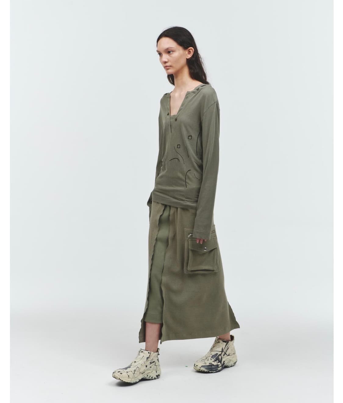 오들리워크샵 multipocket layered skirt  상품이미지5