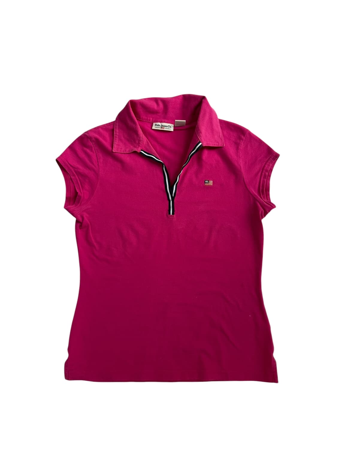 폴로 진스 핫핑크 딱붙 반팔티 상품이미지6