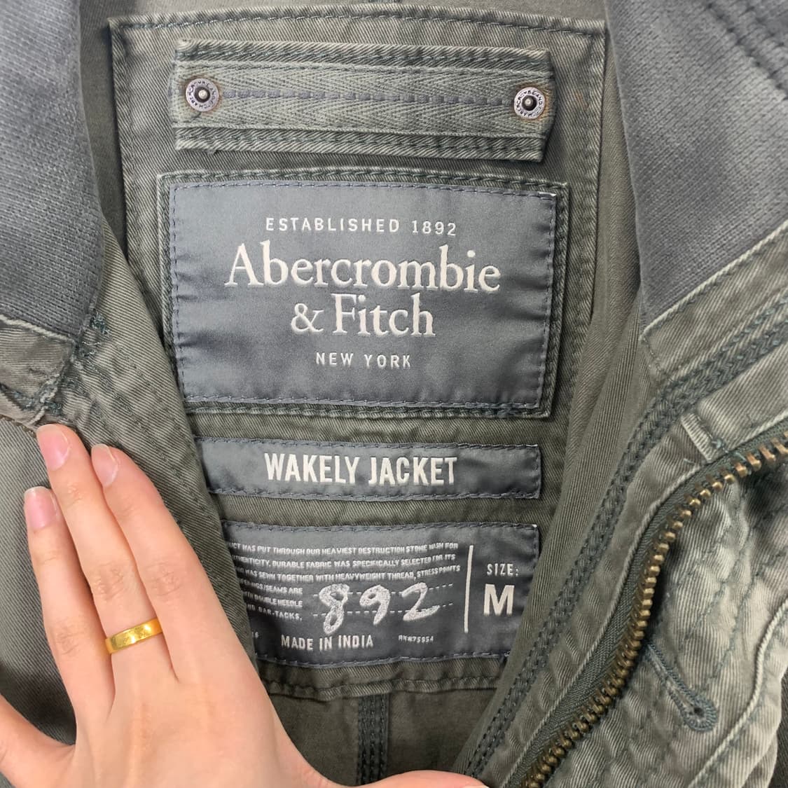 아베크롬비 카키 블루종 봄버 자켓 상품이미지7