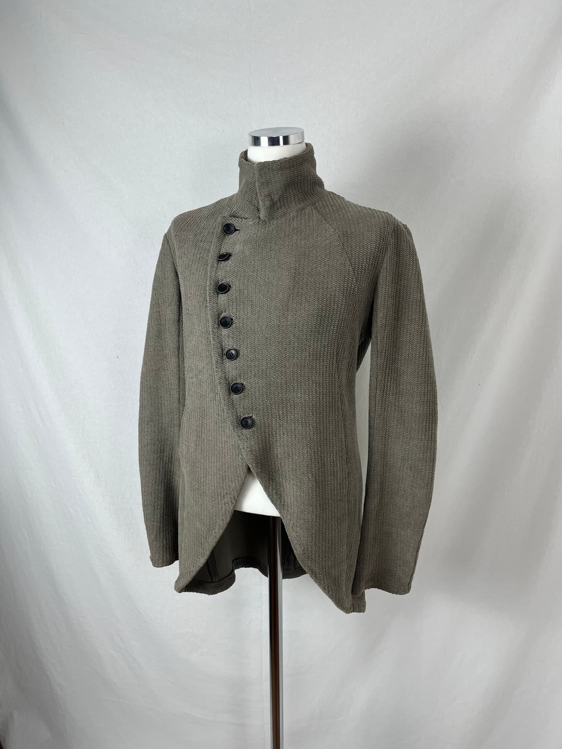 Bajra 비대칭 와이어 카라 와플 코튼 자켓 상품이미지1