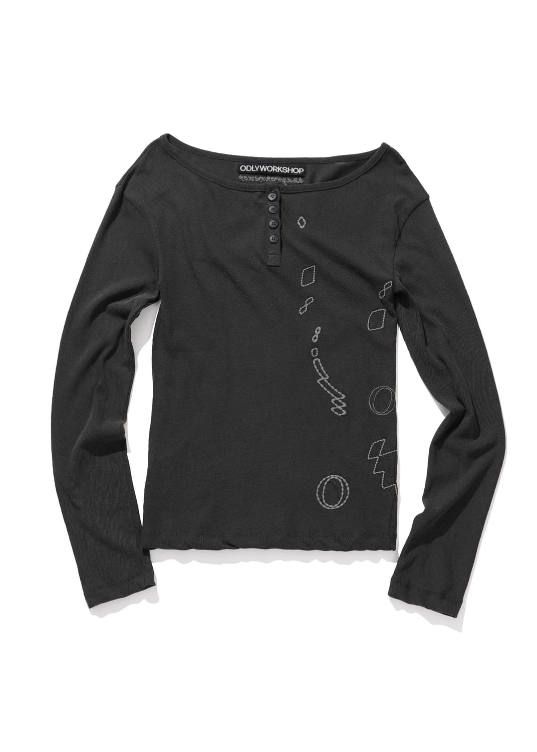 오들리 워크 샵 Stitch Henley Tee 상품이미지1