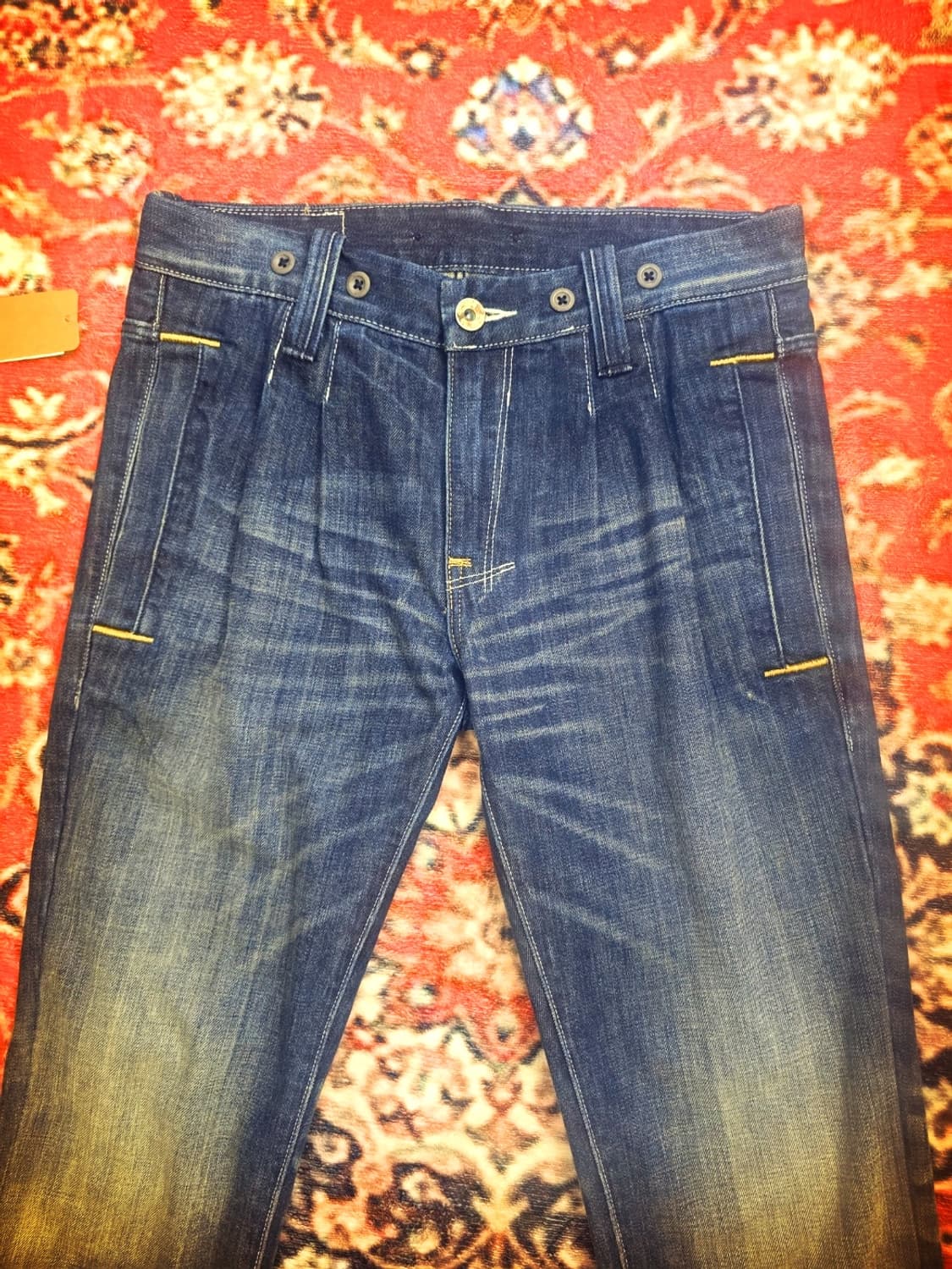 90s리바이스 (Levi's 519) 일본 빈티지 천연염색 데님 팬츠 상품이미지7