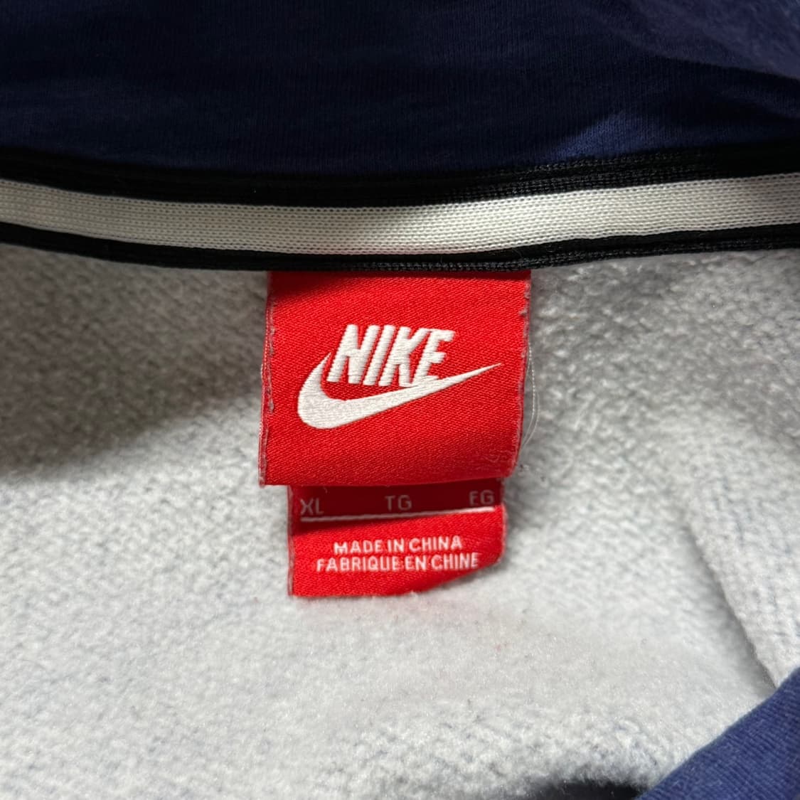 [XL/105] 나이키 AIR 네이비 긴팔 기모 후드티 상품이미지5