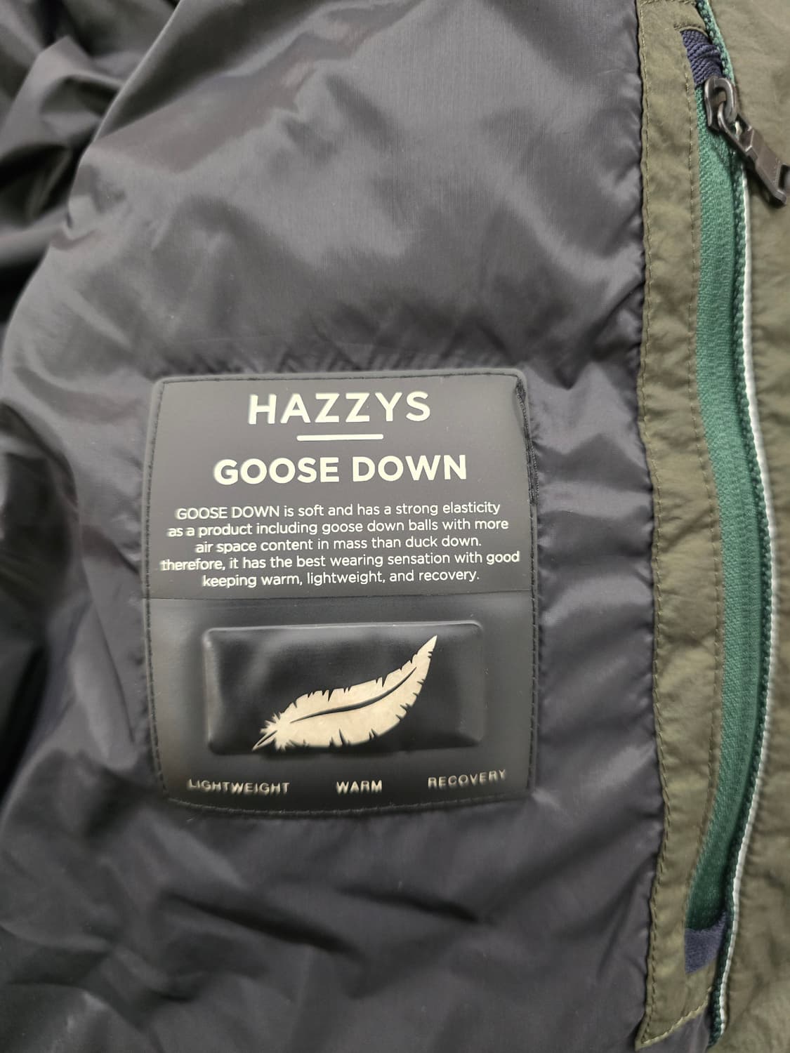 헤지스 양털배색 구스다운점퍼. 
싸이즈 105  남자. 상품이미지7