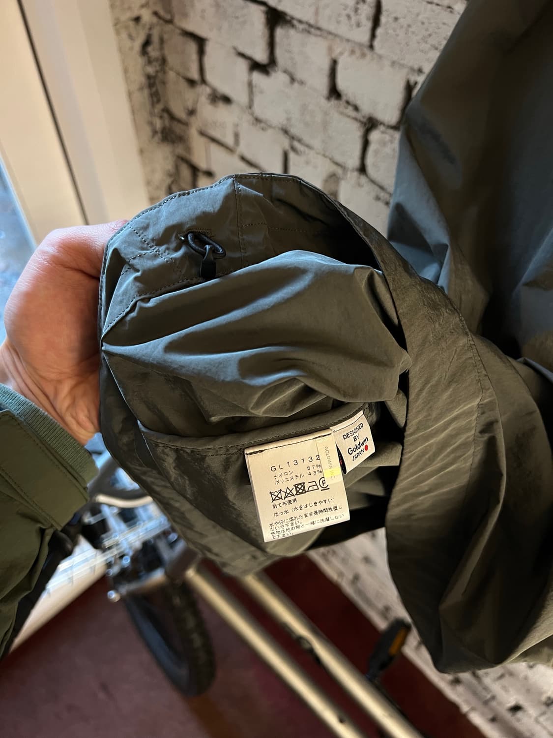 Goldwin 골드윈 후디드 오버 코트 올리브 3사이즈 상품이미지7