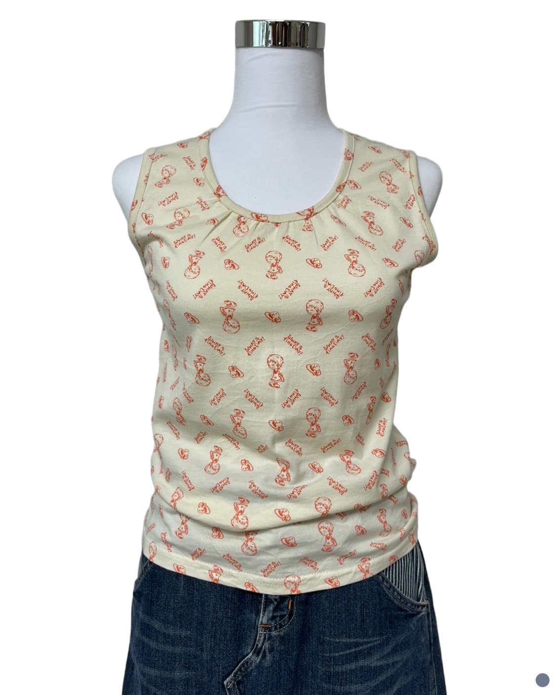 Orange character sleeveless 상품이미지5