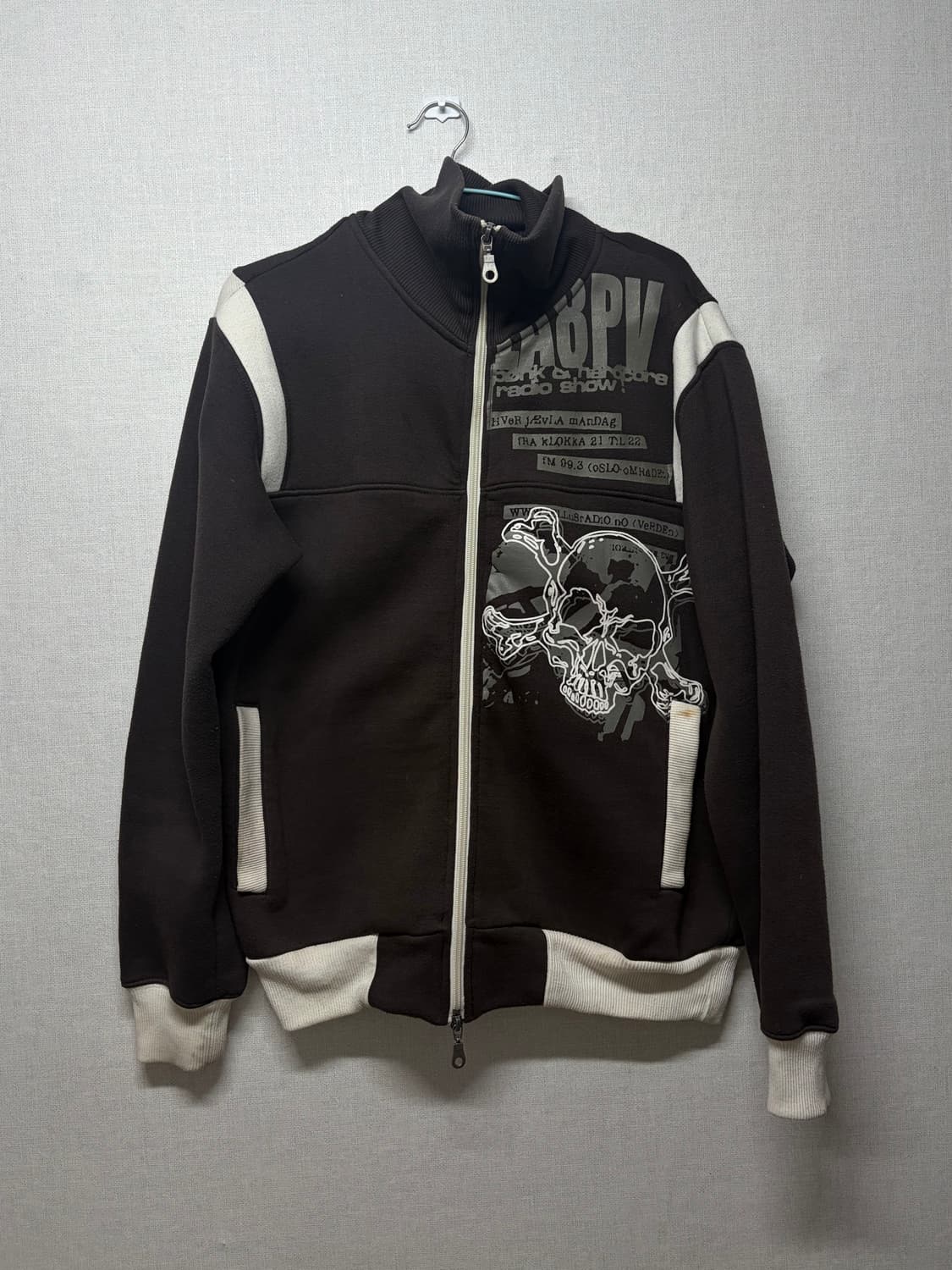 Jpn vtg 스컬펑크 하이넥 투웨이 져지집업 상품이미지1