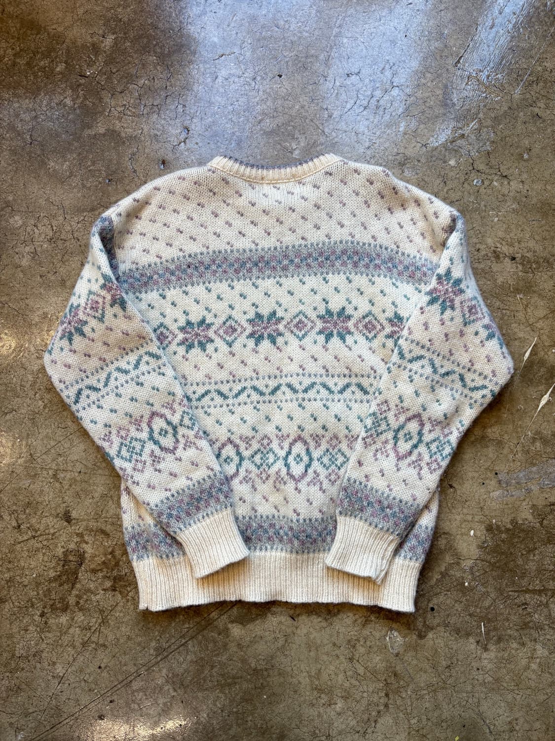 80s 미국 생산 에디바우어 노르딕 니트 상품이미지4