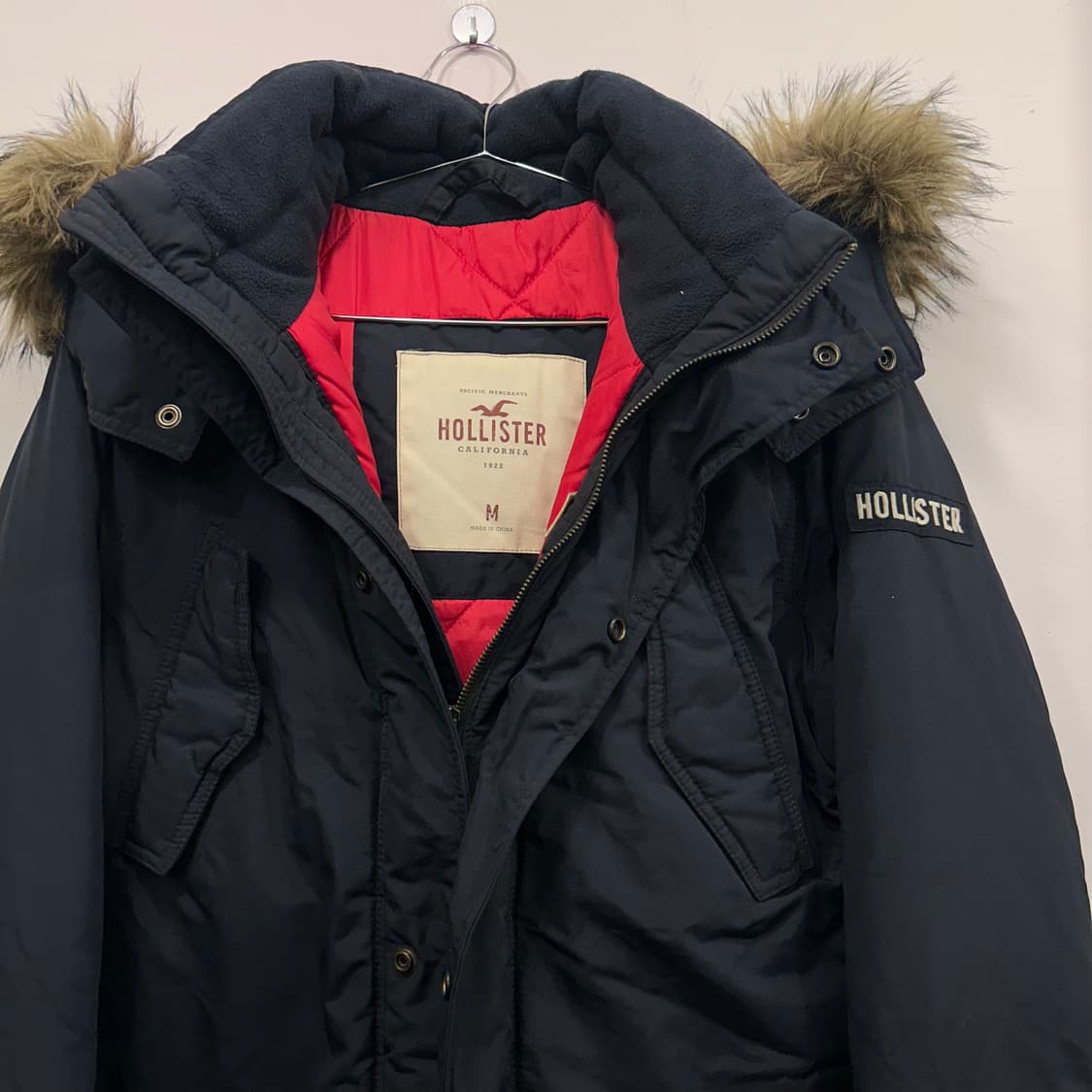 홀리스터 라쿤헤어 덕다운 쉐르파 후드 패딩 상품이미지1