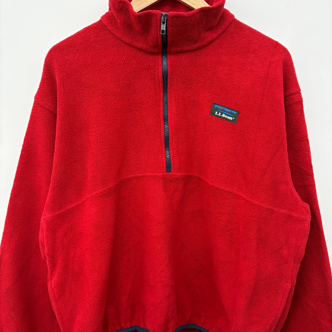 L.L.Bean 빈티지 하프집업 플리스 레드 여/M 상품이미지2
