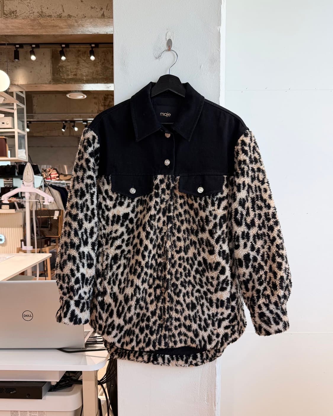 마쥬 블랙 레오파드 퍼 자켓 상품이미지2