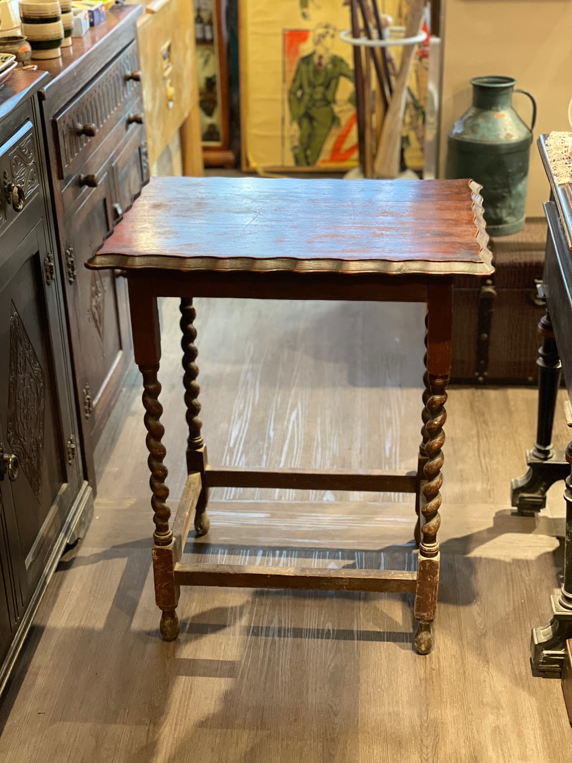 🍀영국 바를리 트위스트 사각 사이드테이블_3 상품이미지1