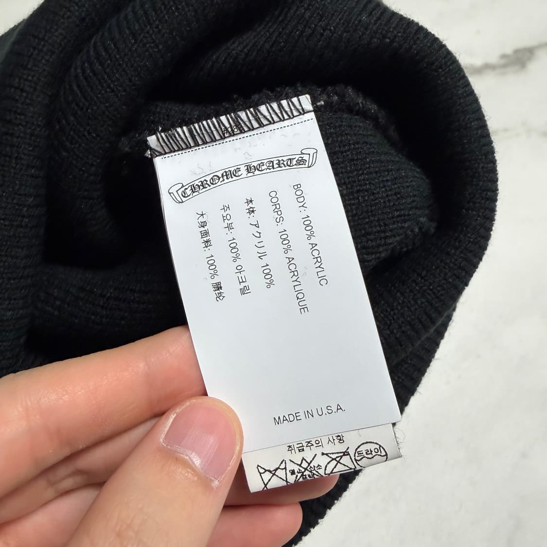 크롬하츠 Chrome Hearts 크로스 레터링 로고 워치 캡 비니 OS 상품이미지4