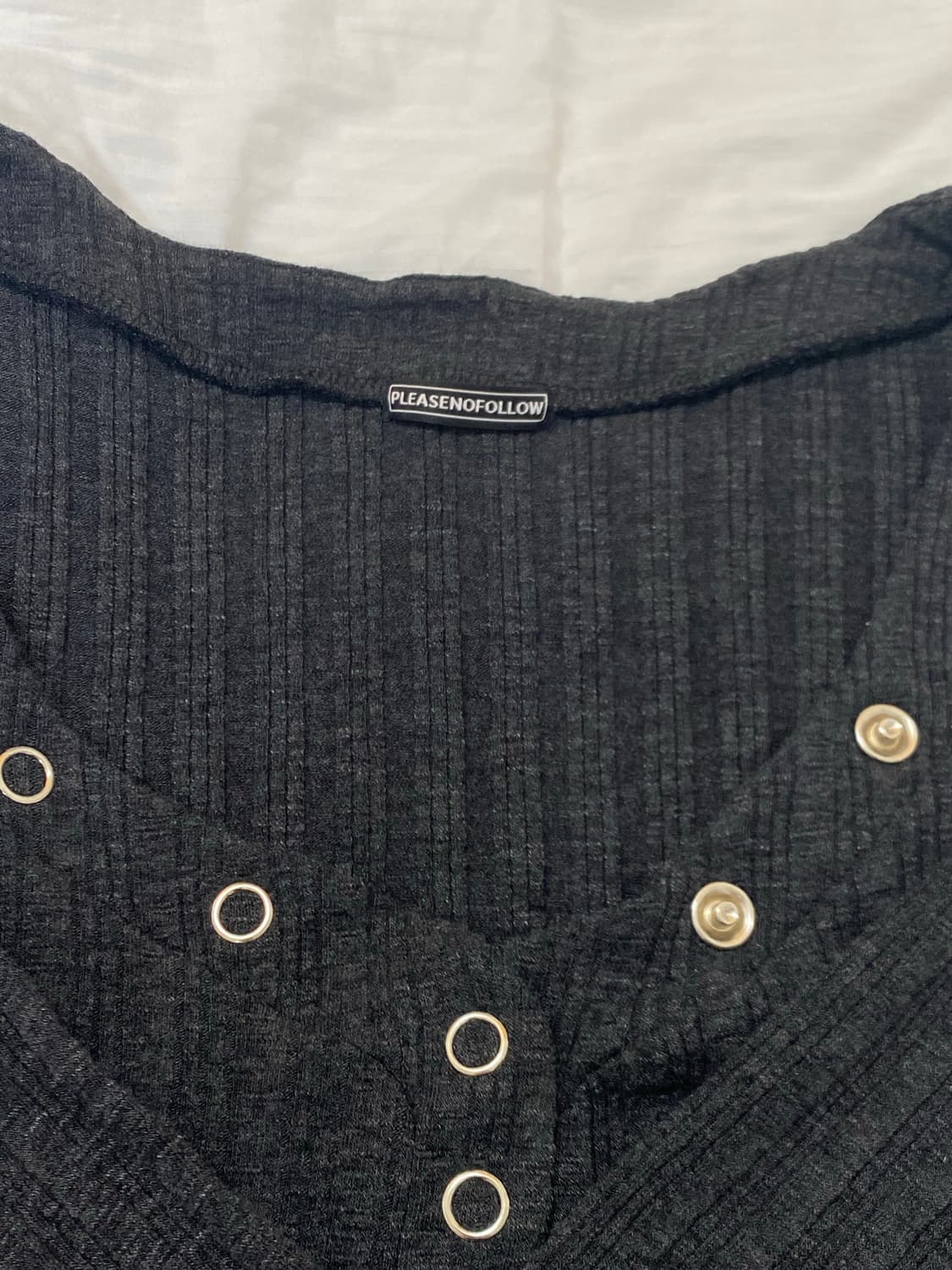 플리즈노팔로우 버니탑 차콜 상품이미지2